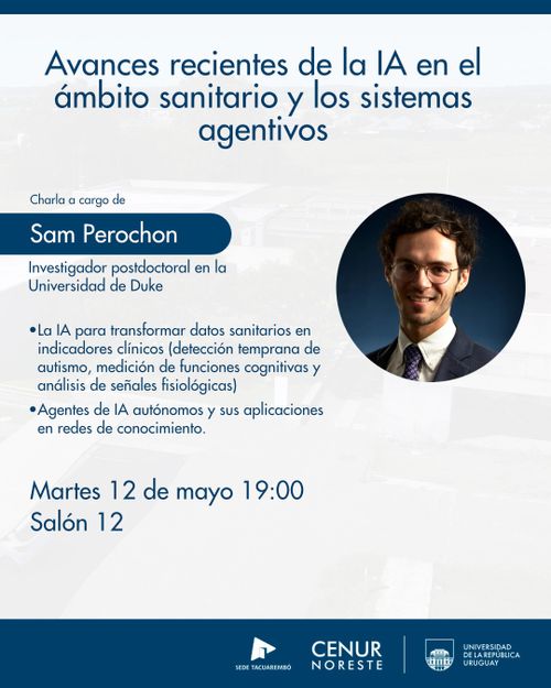 Charla Sam Perochon:  IA en el ámbito sanitario