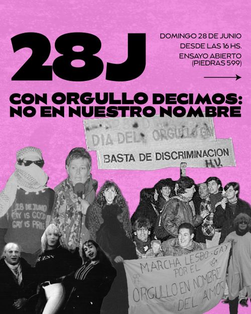 #28J ANTICOLONIAL | CON ORGULLO DECIMOS: NO EN NUESTRO NOMBRE